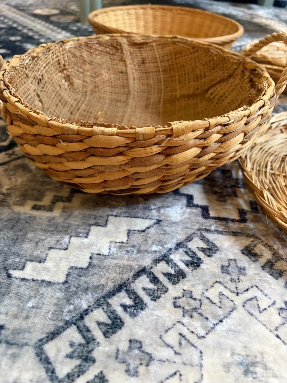 Natural Woven Rattan Basket Set - Neutral